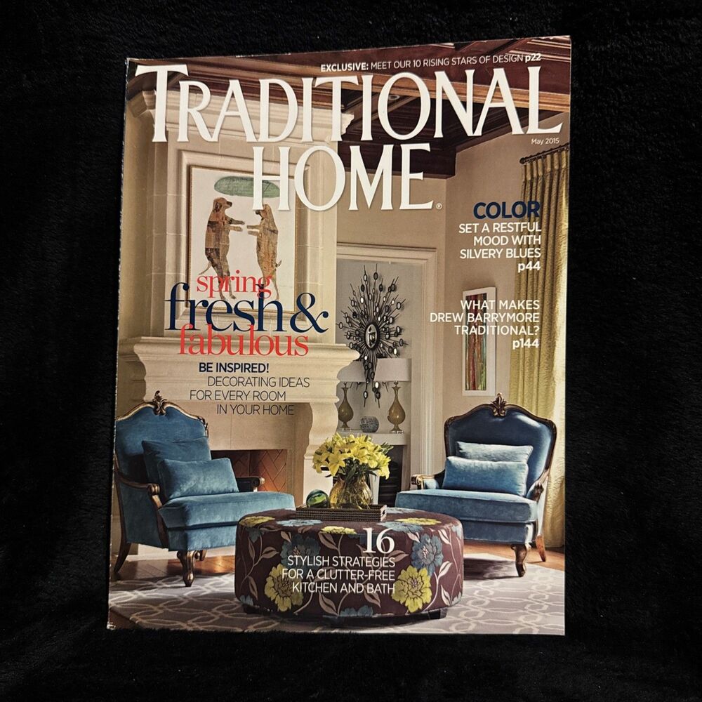 Traditional Home May 2015 Set in Stone Pattern Makes Perfect Seaside Splendor